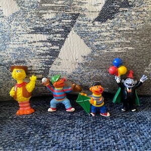 Vintage Sesame Street Applause 4 Piece PVC Figures